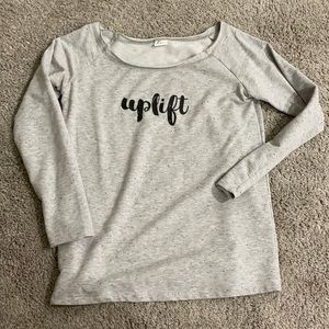 Zyia off the shoulder “Uplift” sweatshirt. Size medium